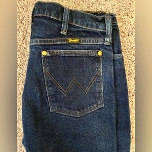 Cowboy Cut Stretch Wrangler Dark Wash Blue Jeans 947STR 32/32 - Pair 3 of 3